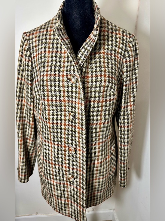 Rony Lee Jackets & Blazers - RONY LEE Plaid Wool Blazer Jacket Hong Kong Vintage Tailored